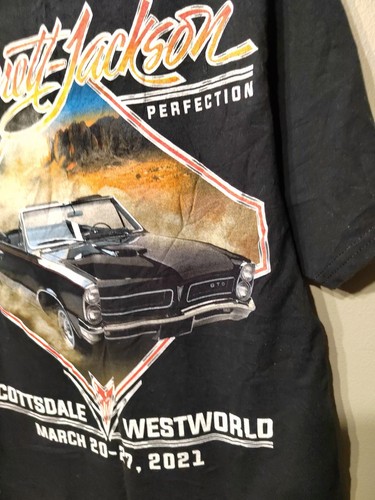Barrett Jackson Pontiac GTO Mens T-Shirt Small Scottsdale Westworld Black Tee - Picture 6 of 9