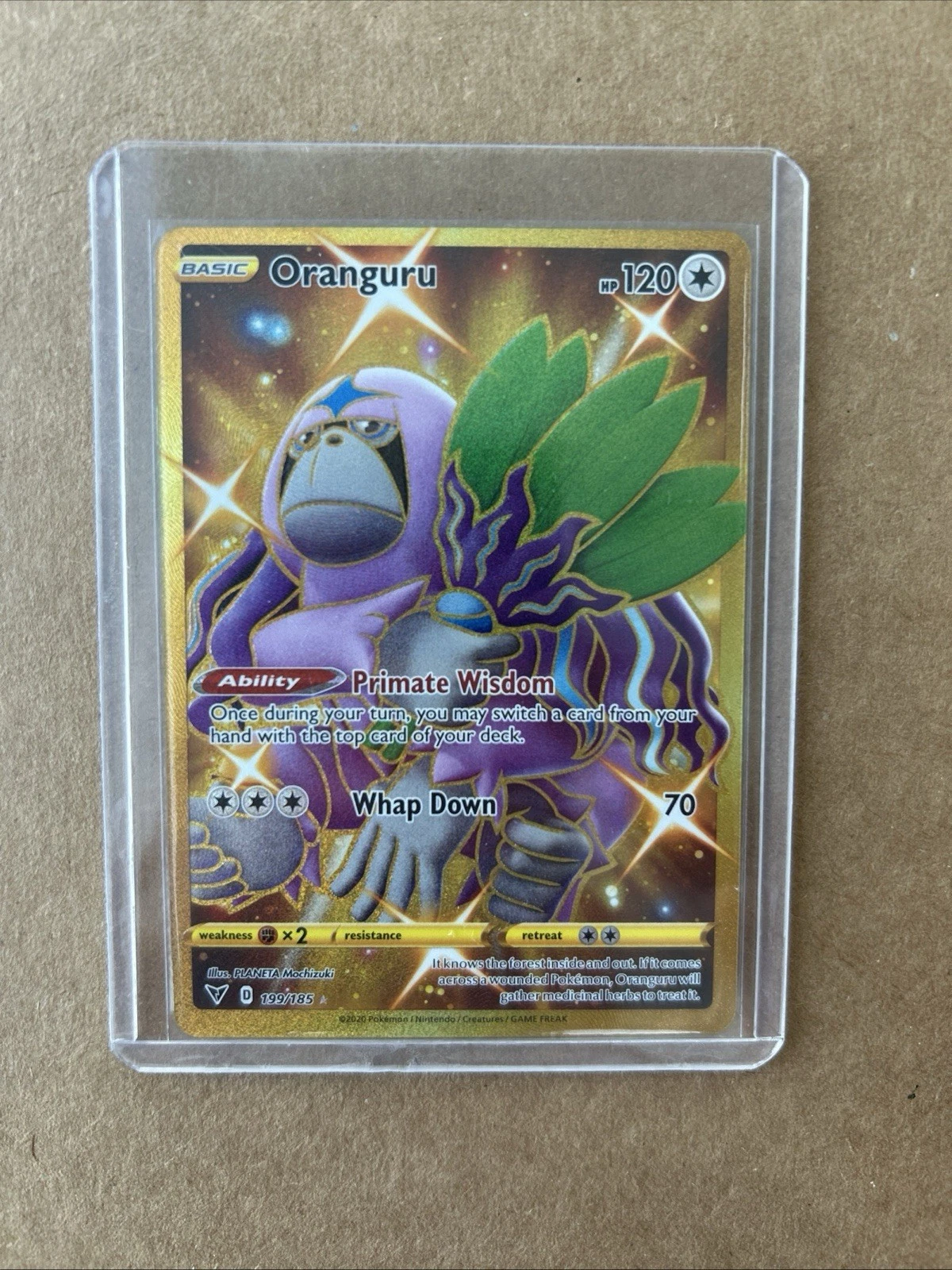 Oranguru 199/185 Secret Rare SWSH Vivid Voltage Pokemon Card NM