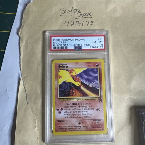 MOLTRE #21 - Black Star Promo WOTC 2000 Aoki Error Gem Mint Pokemon Card!