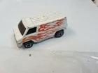 Vintage Hot wheels Black Walls 1974 White Super Van Flames