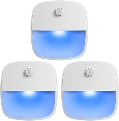 AMIR Upgraded Motion Sensor Light, Cordless Battery-Powered LED Night Blue 