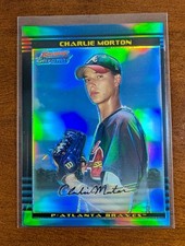 2002 Bowman Chrome Draft Refractor Charlie Morton /300 RC 🔥 #BDP91 Braves