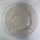 Vtg McBeth-Evens DOGWOOD PINK Set of 4~8" Luncheon Salad Plates Depression Glass