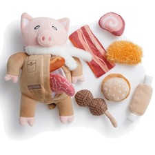 Hundespielzeug 9-in-1 Schweinchen Spielzeug, Quietschendes Kauspielzeug f&uuml;r H...