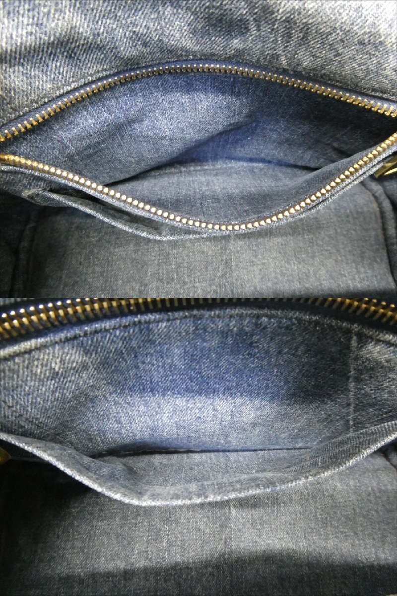 PRADA Canapa Denim Tote Bag 1BG439 Shoulder Strap Missing With Certificate Bag W thumbnail 7