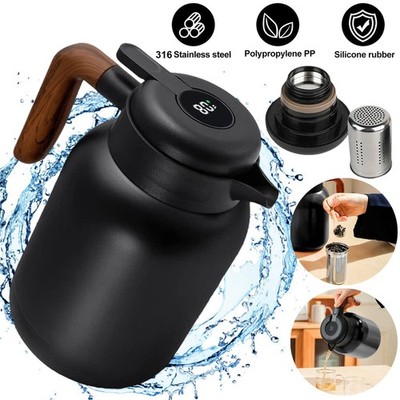 Thermosflasche Edelstahl Thermoskanne Isolierflasche Trinkflasche Digitalanzeige