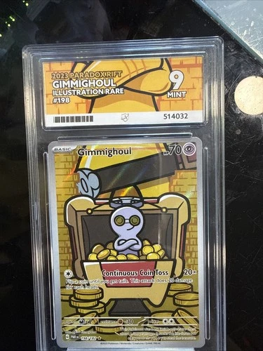 Pokemon Gimmighoul 198/182 Paradox Rift Illustration Rare ACE 9 Mint