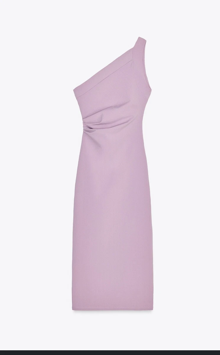 knee length dresses for ladies ARIVEN Asym Midi Dress - Powder Pink