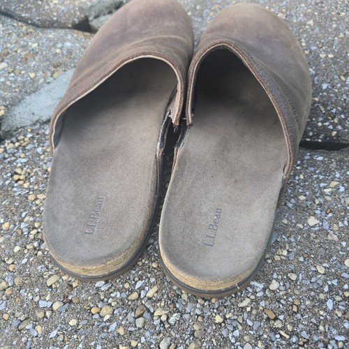 L.L. Bean Go-Anywhere Women's Nubuck Leather Brown Clogs Size 10 - Picture 3 of 8
