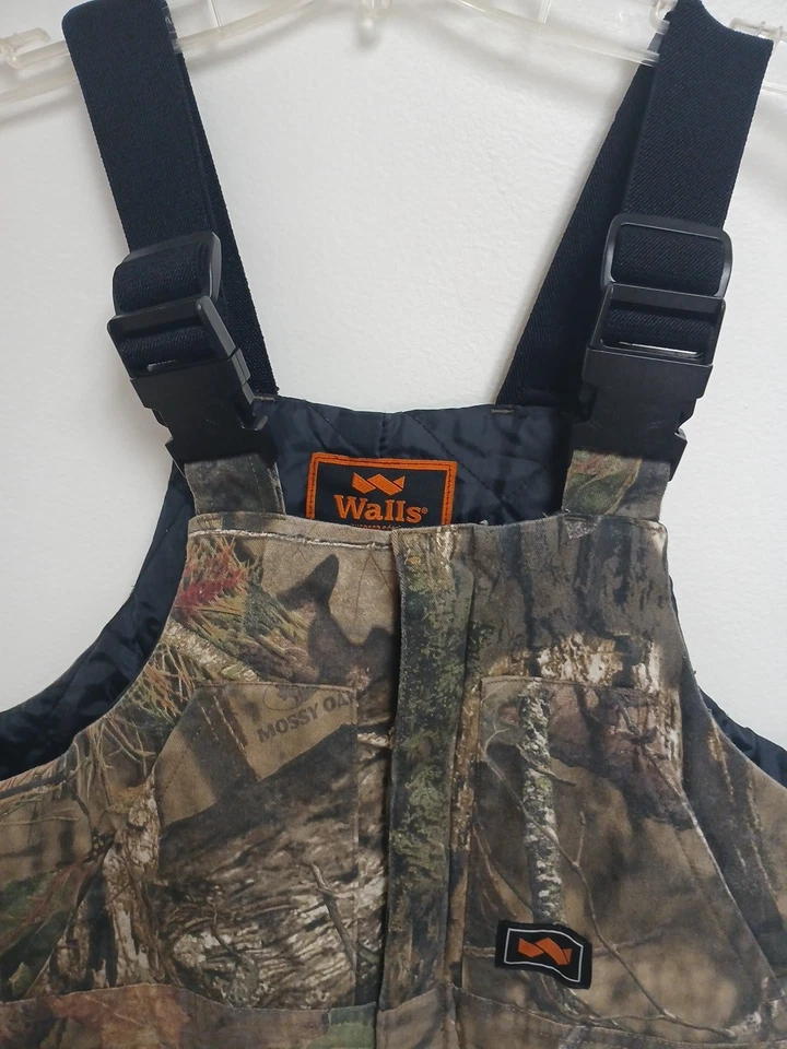 Walls Camo Overalls Kids Grow System XL, Cotton, Mossy Oak, Outdoor Hunting - Image 2 of 4