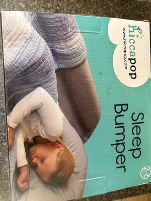 HICCAPOP Sleep Bumper White Quilted Toddler Bed Rail Safety Pillow, 52'' x 7'' NEW