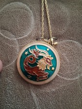 Zodiac Sign Astrology Horoscope Pendant Necklace- Capricorn