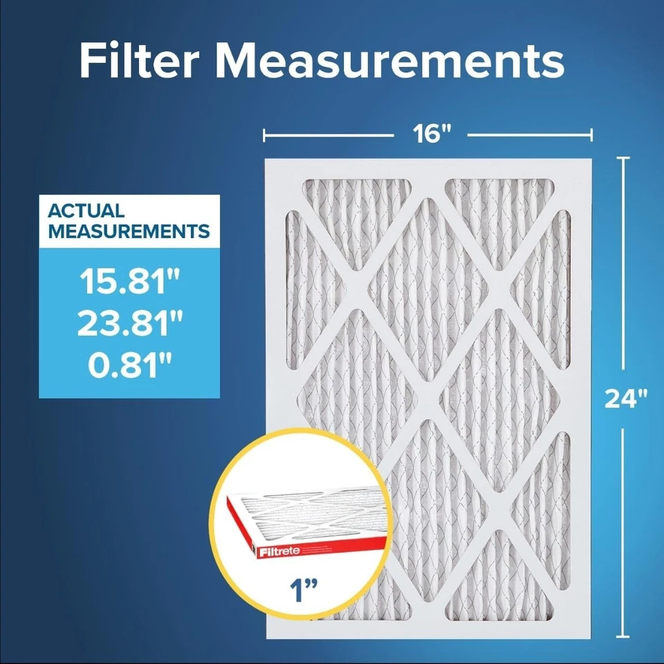 Filtrete 16x24x1 AC Furnace Air Filter MERV 11. MPR 1000 6-Pack (832G) - Image 3 of 4