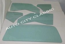 1970 - 1972 Pontiac GTO 2 Door Hardtop Glass Door Quarter Rear Back Set Green