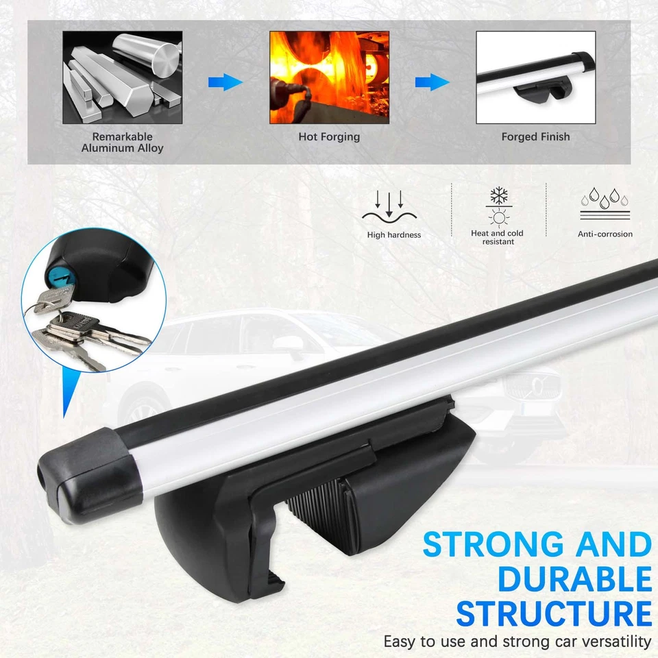 Portaequipajes de 46" para Mercedes Benz ML350 ML550 portaequipajes de techo de coche Foto 4 de 4