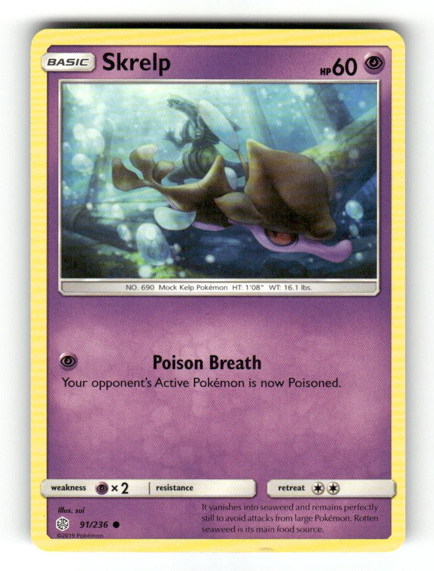 Skrelp 91/236 Common SM - Cosmic Eclipse Pokemon Lightly Played