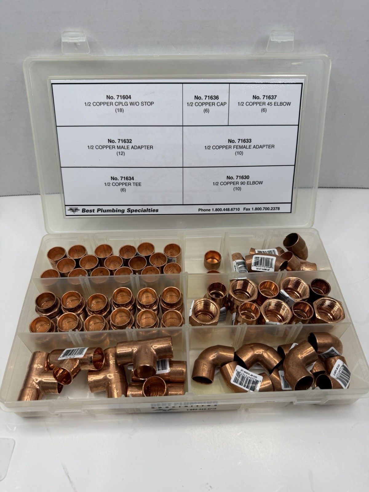 61 Best Plumbing Copper Pipe Fittings 1/2” Tee Elbow Coupling Adapters Cap Lot