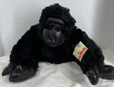 King Plush Soft Cuddly Toys Monkey Gorilla Black 9" Tall 14" Wide