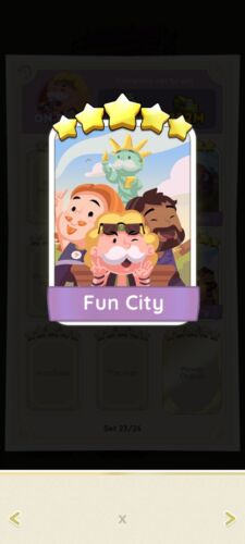 1 x Fun City ( ON TOUR! set ) :- Monopoly_Go Stickers ( Fast ) - Afbeelding 1 van 1
