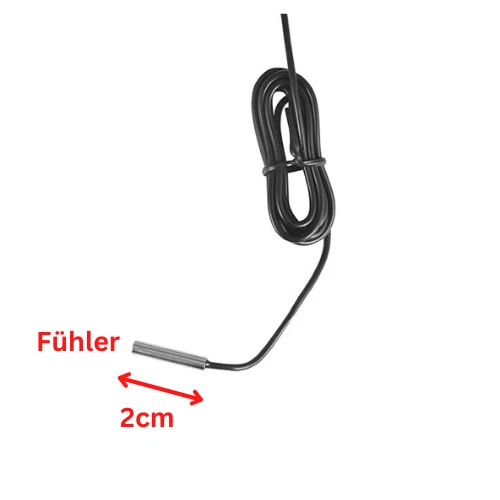mini Thermometer Temperatur Anzeige mit Fühler digital 1m - 5m Kabel schwarz LCD - Bild 4 von 4