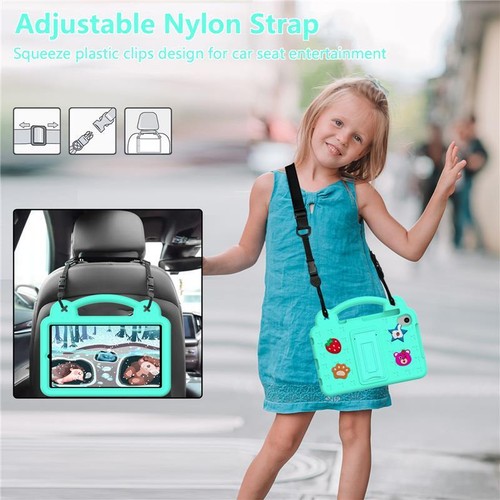 Kids Case For TCL Tab 8 WiFi 9132X 8 inch Strap Shockproof Stand Handle Cover - Afbeelding 12 van 21