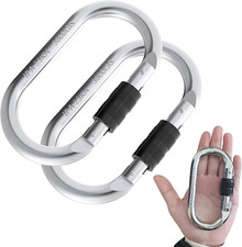 Carabiner Clips, 25Kn Heavy Duty for Rigging Hammocks 2 Pack