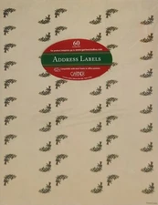 60count RIBBON & HOLLY Gartner Studios Holiday Address labels - Printer Safe