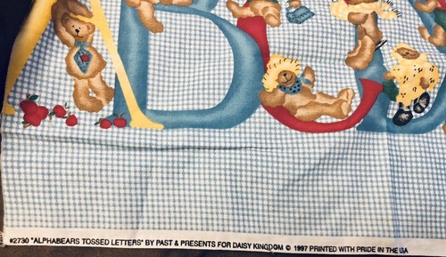 VTG`97 ALPA BEARS #22730 BORDER PRINT BY DAISY KINGDOM 35" X 19½” REMNANT HTF - Picture 6 of 20