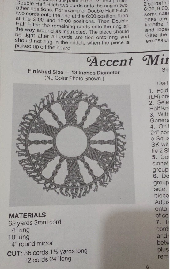 Macrame Things in Rings How To Craft Booklet PD1121 Over 25 Vintage Patterns - Image 4 of 4