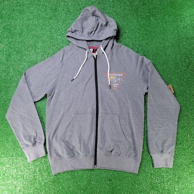 Frontier Supply Co Men's Full Zip Grey Hoodie Size Medium Outdoors Fleece New