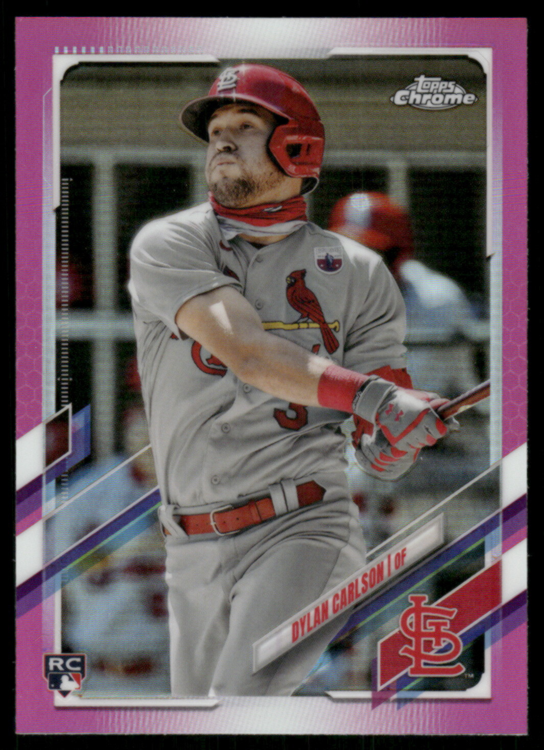 2021 Topps Chrome #140 Dylan Carlson Pink Refractor