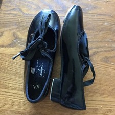 ABT Spotlights Size 10.5 Children Black Tap Shoes Dance Ribbon Tie