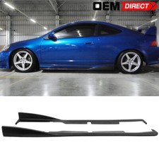 Fits 02-06 Acura Rsx Dc5 Cs Style 2pcs Side Skirts Bottom Protector Unpainted Pu