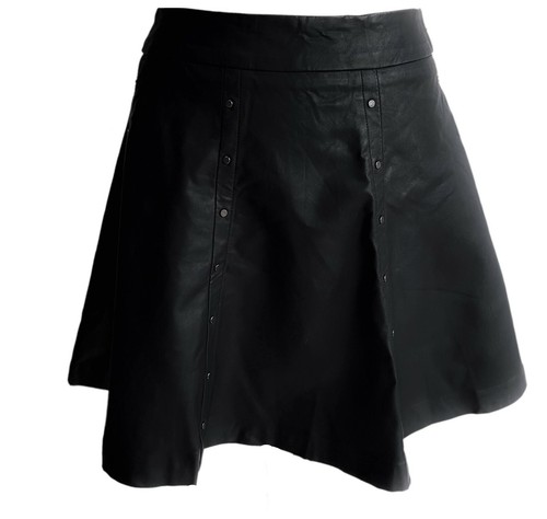 Gonna da donna Zara 70s in finta pelle stile biker con borchie Micro Mini  Corta A Pieghe Taglia S | eBay