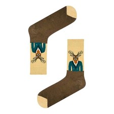 Deer Pattern Funny Socks /Gift Socks/Novelty Socks/Animal Socks/Fun Socks