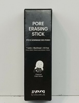 NIB JJ YOUNG Oil-Free Pore Erasing Stick Charcoal Grain Scrub Caolion Lab