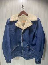 Vintage Rustler Sherpa Jean Jacket late 80s Made In USA Size Large Rare