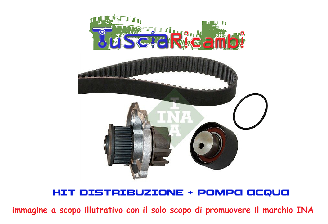 KIT DISTRIBUZIONE INA+POMPA ACQUA AUDI A3 1.9 TDI quattro 530009030