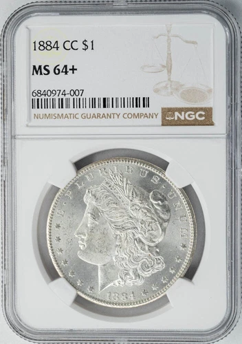 1884-CC Morgan Silver Dollar $ MS64+ NGC 949900-5