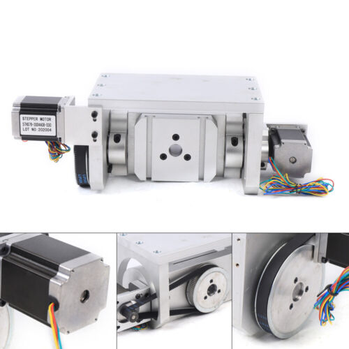 CNC Indexing Head CNC 4th Axis 5th Axis Rotary Axis 98MM Center Height Silver - Picture 17 of 18
