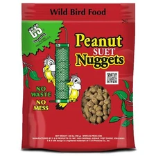 C & S Wild Bird Food Peanut Suet Nuggets, 27oz Resealable Bag
