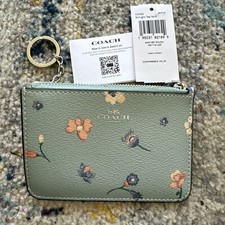 NWT Coach CI672G Key Pouch With Mystical Floral Print