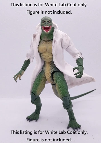Abrigo de laboratorio blanco dedicado Hasbro Marvel Legends Spider Man No Way Home Lizard