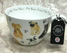 Portobello By Designs Dog Best Friend Has Four Paws Ceramic Coffee Tea Mug NEW! 
