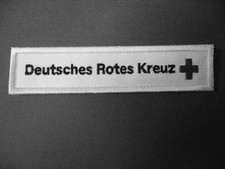Namensschild weiß DRK Schriftzug Deutsches Rotes Kreuz mit Klett 