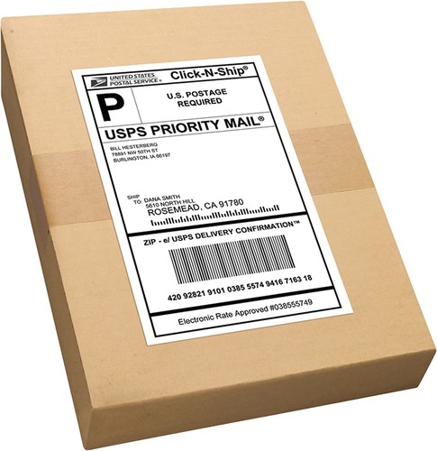 220-5500 Shipping Labels 8.5" x 5.5" Half Sheets Blank Self Adhesive 2 Per Sheet - Picture 3 of 14