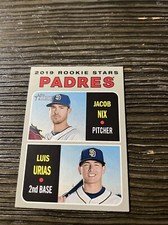 2019 Topps Heritage Rookie Stars Jacob Nix Luis Urias #262 RC Padres