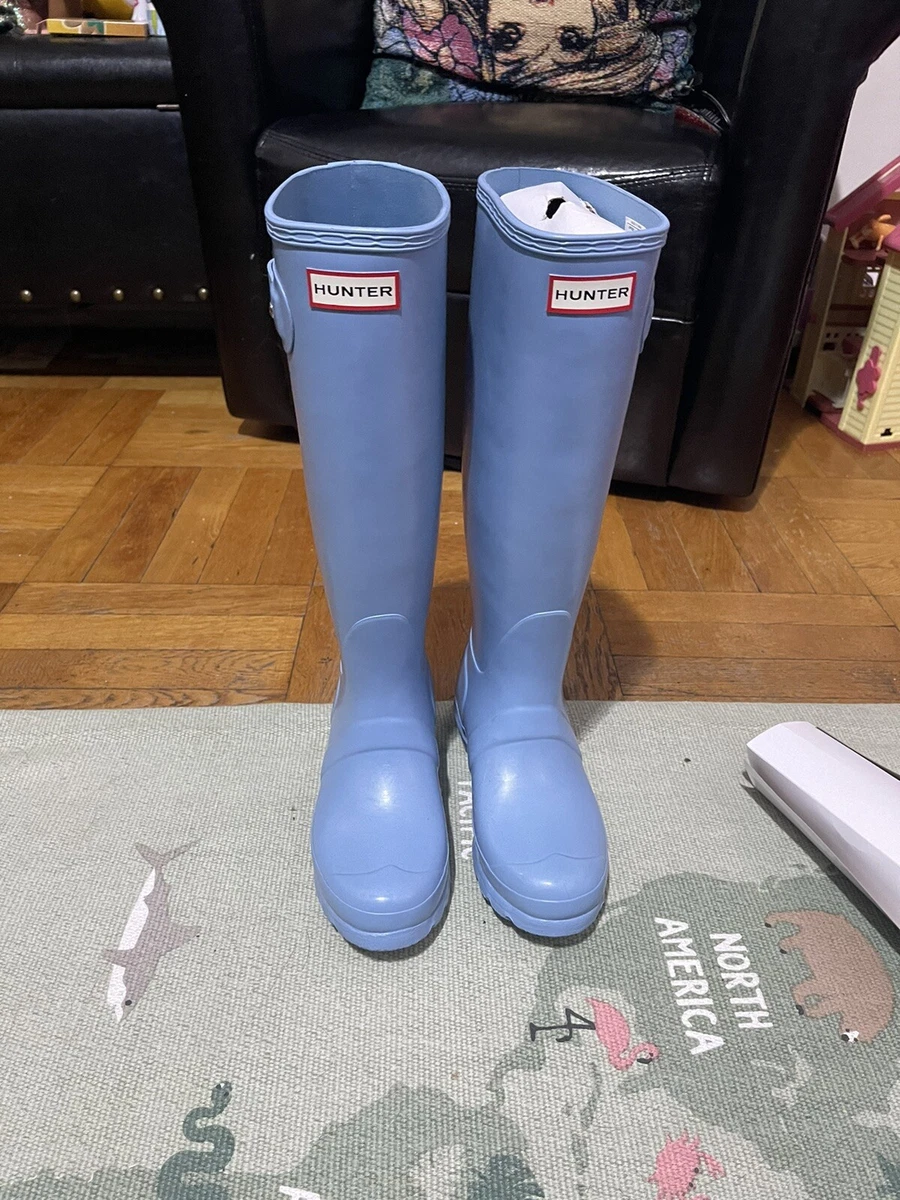 Pale blue hunter boots sale