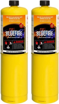 #ad BLUEFIRE 2x MAPP MAP PRO Gas Fuel Cylinder14.1ozHotter than Propane $39.99