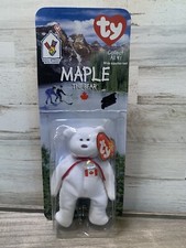 BEANIE BABY MCDONALDS TY MAPLE THE BEAR WITH RARE TAG ERRORS 1993, OAKBROOK